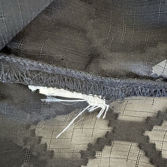 Whimsigoth Banana Republic Sheer Black Blouse Sz S - Picture 7 of 9